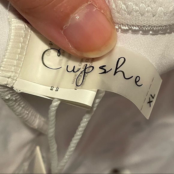 Cupshe White Floral One Piece Swimsuit XL - Picture 4 of 6